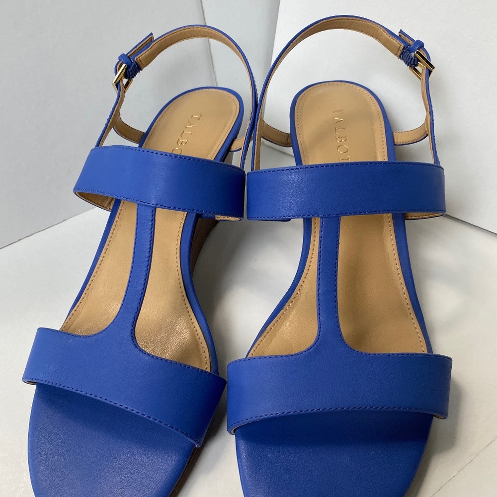 Talbots blue Faux leather strapped sandals